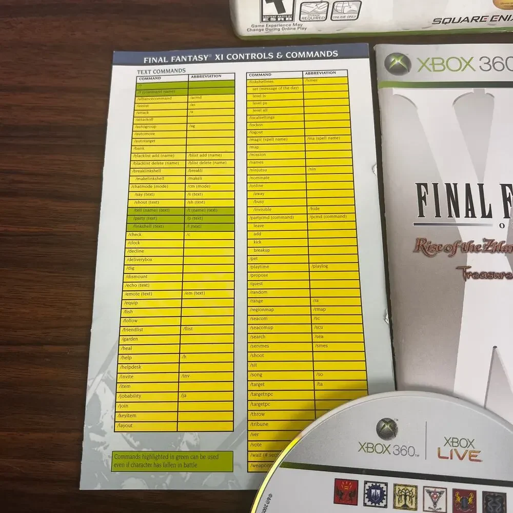 Xbox 360 Final Fantasy XI Online NTSC CIB Complete In Box Video Game